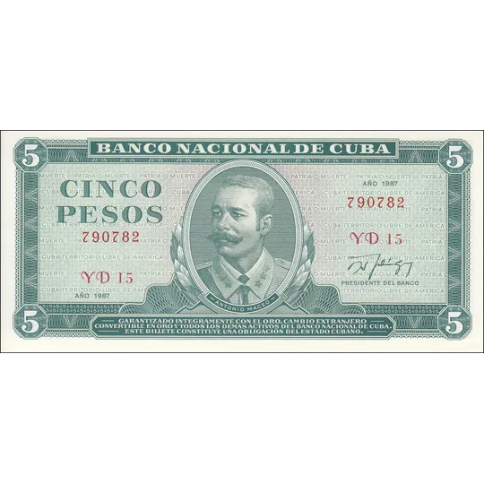 5 Pesos - 1987 - P103c - B825h - Unc