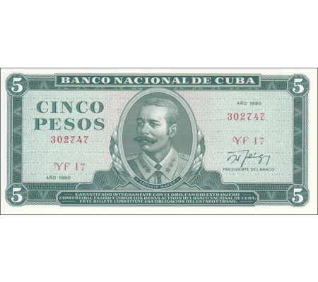 5 Pesos - 1988 - P103d - B825i - Unc