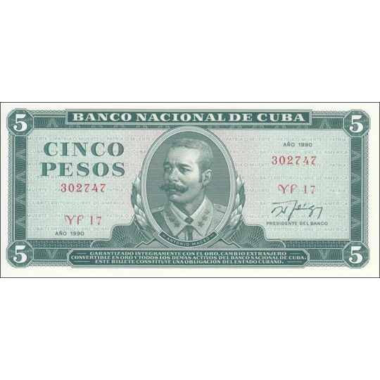 5 Pesos - 1988 - P103d - B825i - Unc
