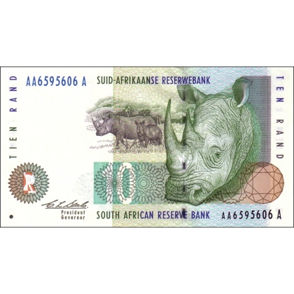 South Africa - 10 Rand - 1993 - P123a - B752a