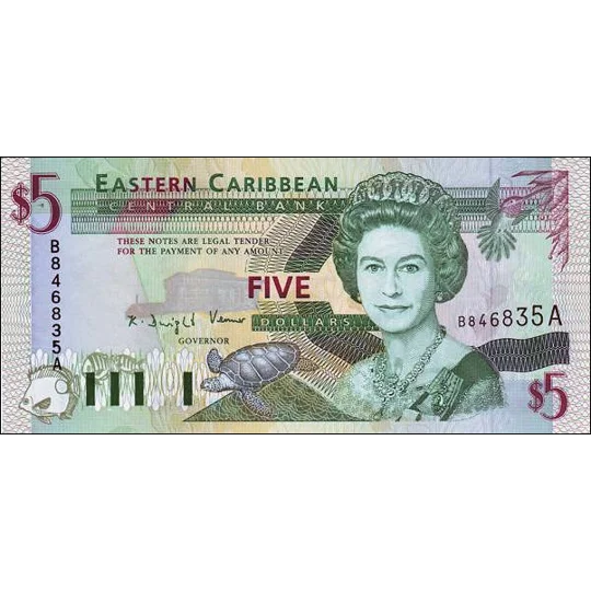 Antigua - 5 Dollars - (1994) - P31a - B215a - Unc