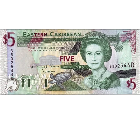 Dominica - 5 Dollars - (1994) - P31d - B215d - Unc