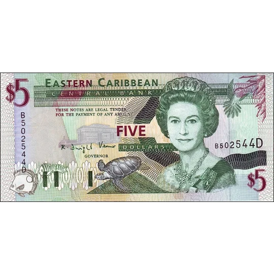 Dominica - 5 Dollars - (1994) - P31d - B215d - Unc