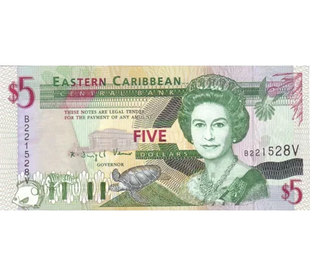 Saint Vincent - 5 dollars - (1994) - P31V - B215v - Unc
