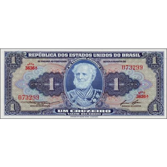 1 Cruzeiros - ND(1954-58) - B150d - Unc