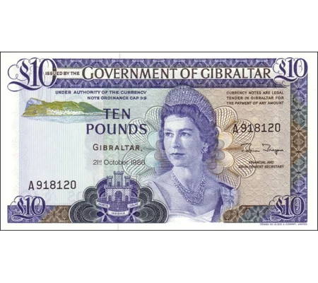 10 Pounds - 1986 - P22b - B120b - Unc