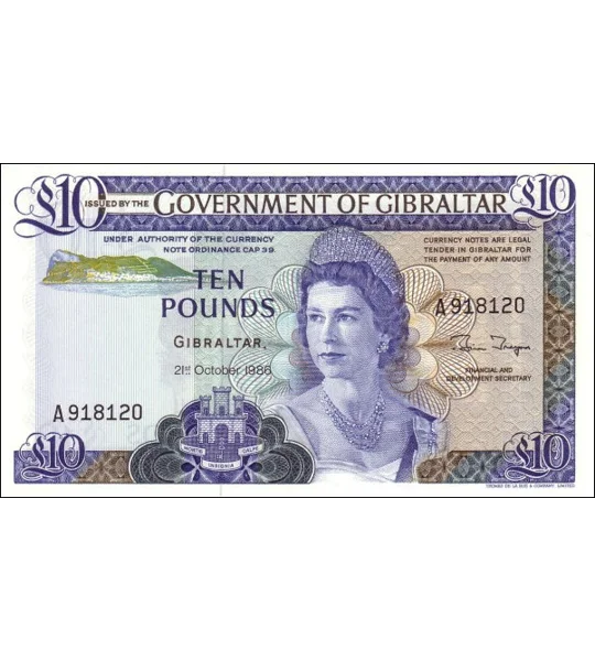 10 Pounds - 1986 - P22b - B120b - Unc