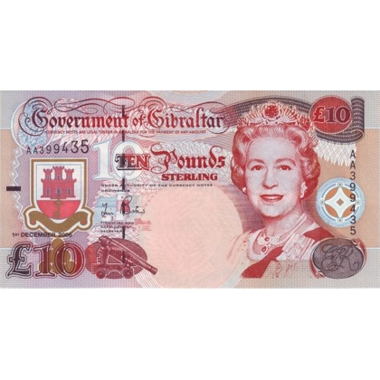Gibraltar - 10 Pounds - 2006 - P32 - B124b