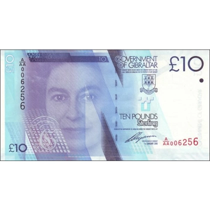Gibraltar - 10 Pounds - 2010 - P36 - B131a