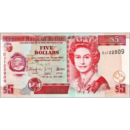 5 Dollars - 2009 - P67d - B325d - Unc