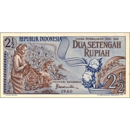 Indonesia - 2,50 Rupiah - 1961 - P79