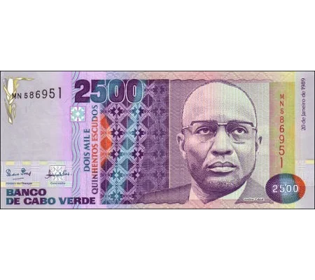 2500 Escudos - 1989 - P61 - B208a - Unc