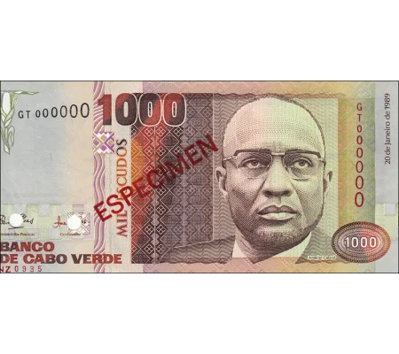 1000 Escudos - 1989 - P60S - B207aS - Specimen - Unc