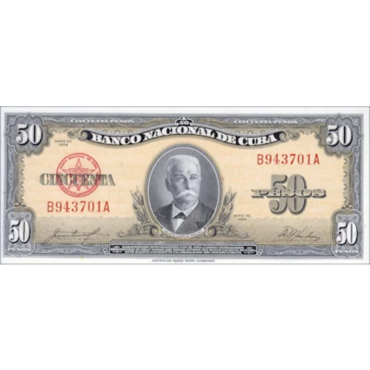 50 Pesos - 1958 - P81b -B805b - XF