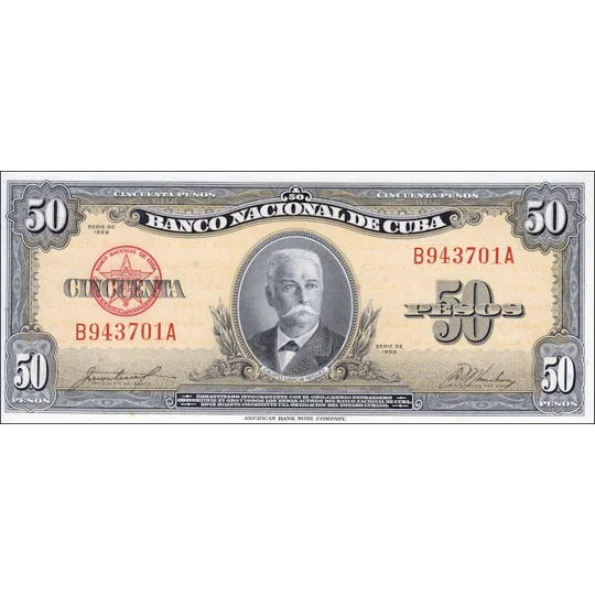 50 Pesos - 1958 - P81b -B805b - XF
