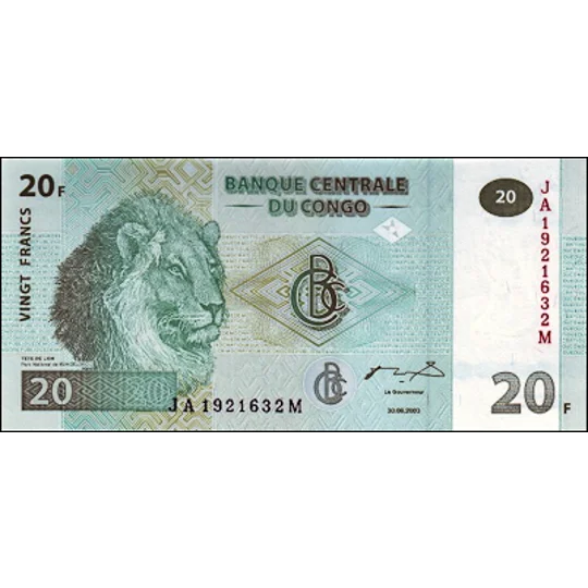 20 Francs - 2003 - P94a - B313b - Unc