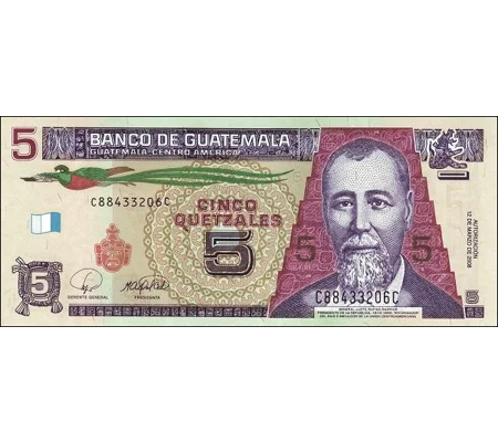 5 Quetzales - 2008 - P116a - B598a - Unc