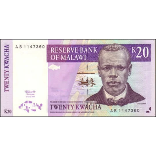 20 Kwacha - 1997 - P38a - B138a - Unc