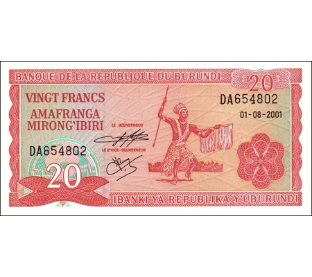 20 Francs - 2001 - P27d - B215k - Unc