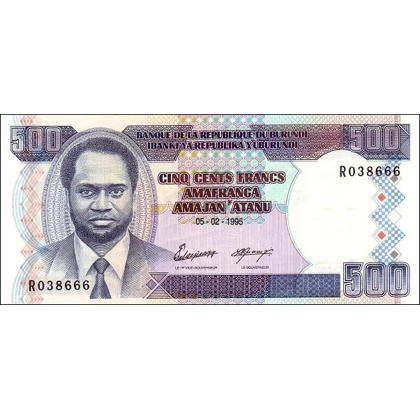 Burundi - 500 Francs - 1995 - P37A - B224B