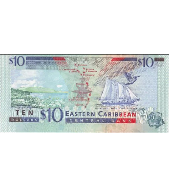 Anguilla - 10 Dollars - (2001) - P38U - B222U - Unc