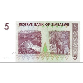 Zimbabwe - 5 Dollars - ..