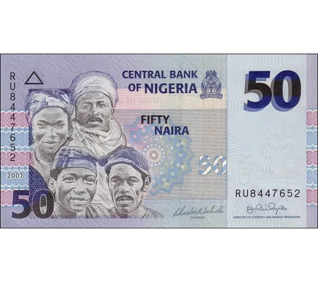 50 Naira - 2007 - P35b - B233c - Unc
