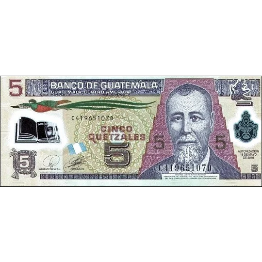 5 Quetzales - 2010 - P122a - B604a - Unc