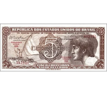 5 Cruzeiros - ND(1961) - P166b - Unc