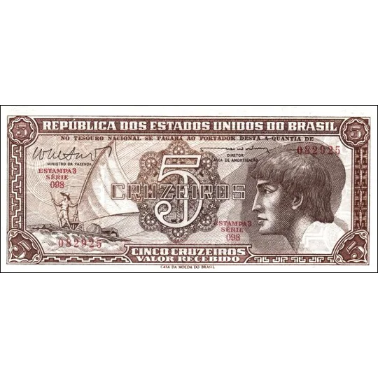 5 Cruzeiros - ND(1961) - P166b - Unc