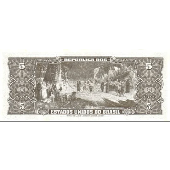 5 cruzeiros - ND(1962-64) - P176b - Unc