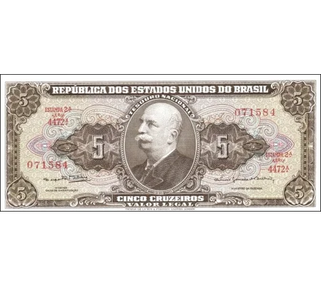 5 cruzeiros - ND(1962-64) - P176d - Unc