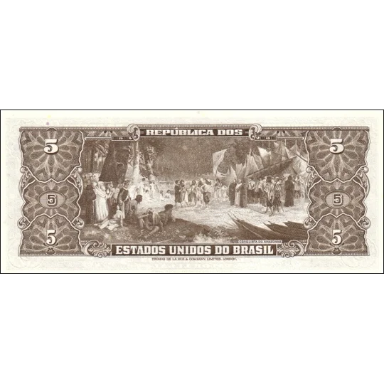 5 cruzeiros - ND(1962-64) - P176d - Unc