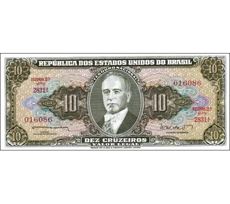 10 cruzeiros - ND(1962) - P177a - Unc