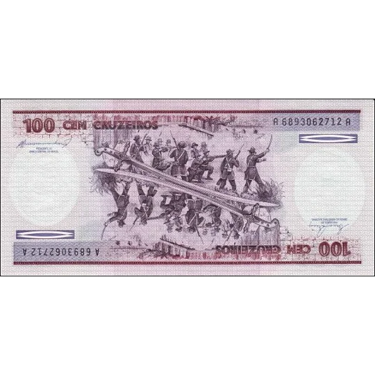 100 Cruzeiros - ND(1984) - P198b - B820b - Unc