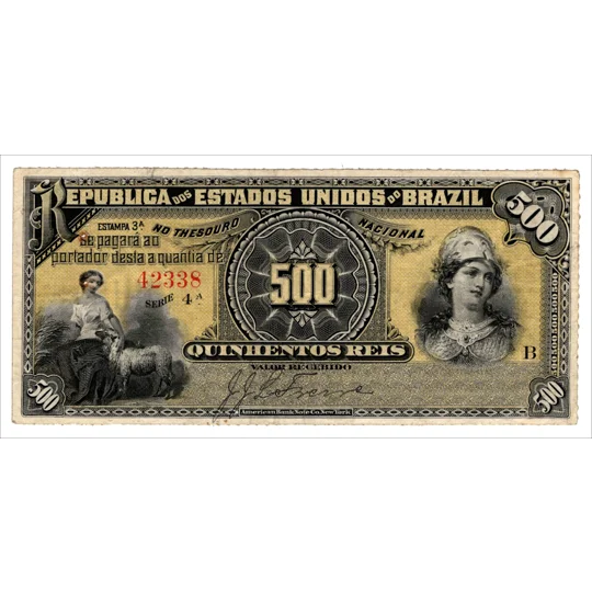 500 Reis - E.3A(1893) - 133 years old - XF+