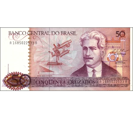 50 Cruzados - ND(1987) - P210b- B832b - Unc