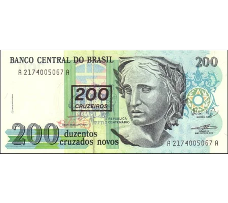 200 Cruzados Novo - P225b - B847b - Unc