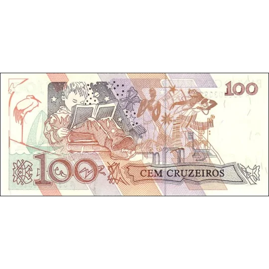 100 Cruzeiros - ND(1990) - P228 - B850a - Unc