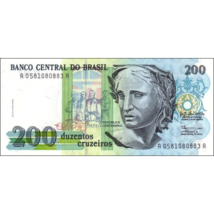 Brazil - 200 Cruz. - ND(1990) - P229a - B851a