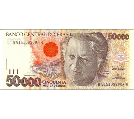 50.000 Cruzeiros - 1991 - P234 - B856a - Unc
