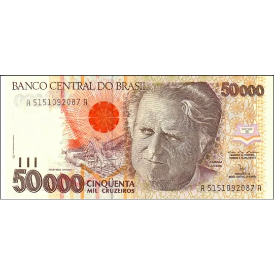50.000 Cruzeiros - 1991 - P234 - B856a - Unc