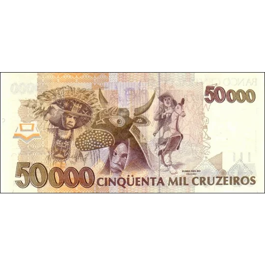 50.000 Cruzeiros - 1991 - P234 - B856a - Unc