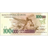Brazil - 100.000 Cruzeiros - P235b - B..