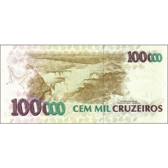 100 Cruz. Reais - ND(1993) - P238 - B860a - Overprint