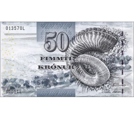 50 Kronur - 2001 - p24 - B212 - Unc
