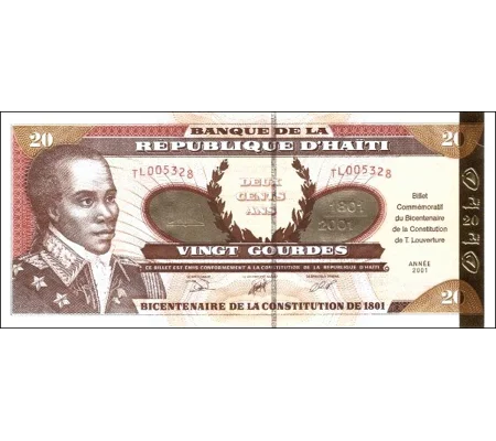 Haiti - 20 Gourdes - 2001 - P271 - Unc