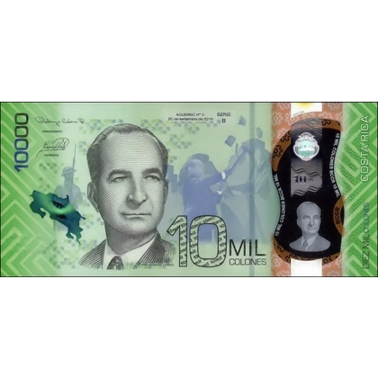 Costa Rica - 10.000 Colones - P283 - 2019 - B567 - Polymer