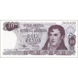ARS-B342f-10 Pesos-1973-P289-6-Unc ARS-B342f-10 Pesos-1973-P289-6-Unc