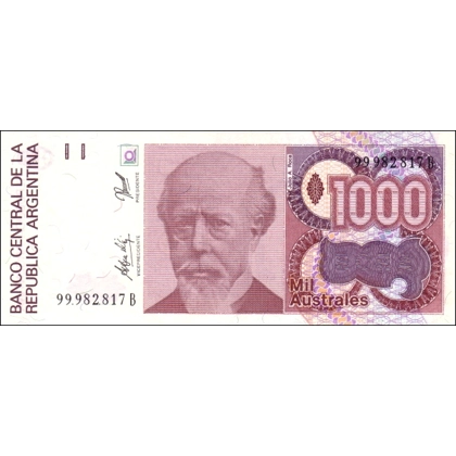 Argentina - 1000 Australes - (1989) - P329-4.2 - B382b